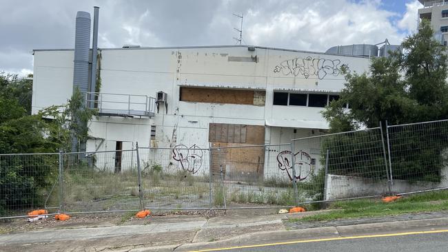 The vandalised TriCare site, a former pathology laboratory.