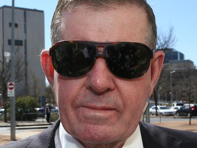 The former Speaker of the House of Representatives Peter Slipper appeared in court in Canberra. Pic by Gary Ramage