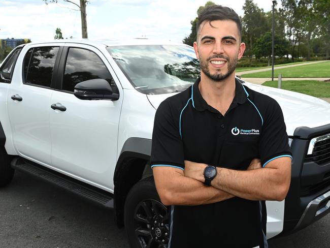 SYDNEY, AUSTRALIA.Electrician Jamie ielo from PowerPlus with his new Toyota  Hilux .  Toyota HiLux has been the top-selling vehicle in the country for the past seven years .Picture:  Jeremy Piper