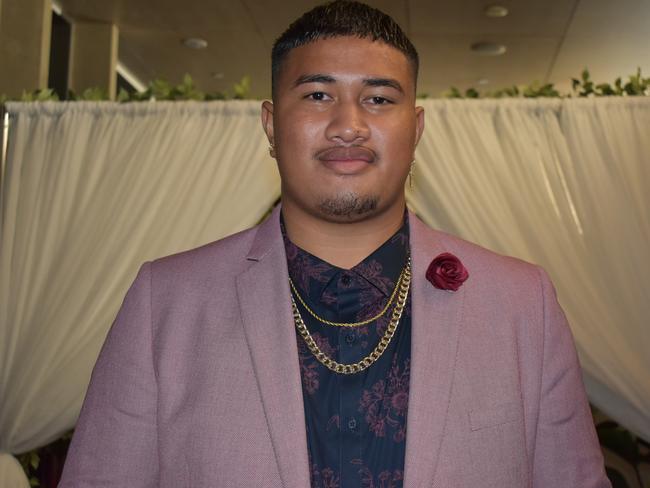 MJ Faiumu at the Mackay North State High School Year 12 formal at the Mackay Entertainment and Convention Centre, Saturday November 21, 2020. Picture: Heidi Petith