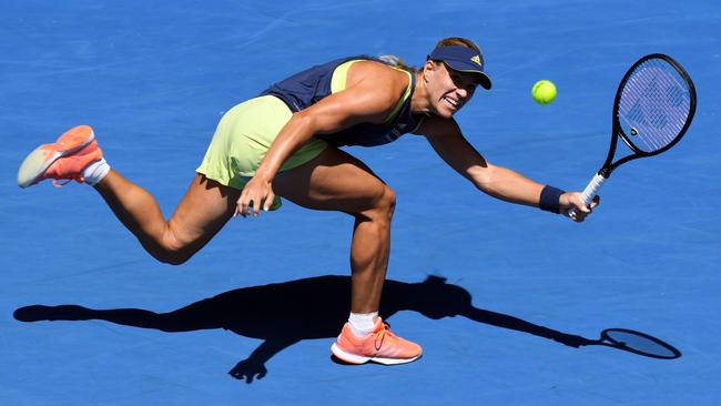 Germany’s Angelique Kerber in action against Hsieh Su-Wei. Picture: AAP