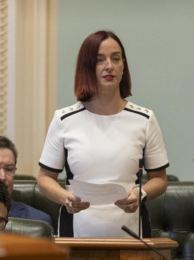 Member for Keppel, Brittany Lauga, during question time at Parliament House.