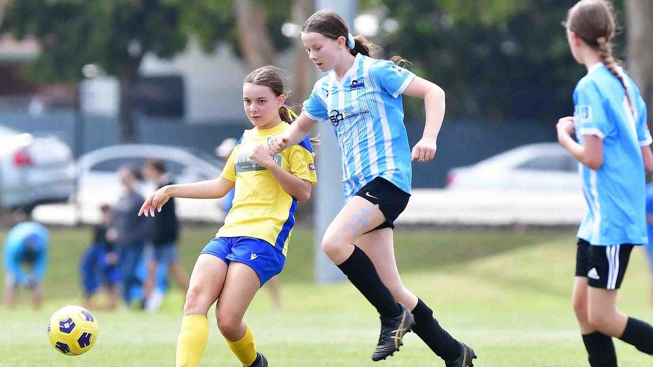 SOCCER: U 13 girls, Kawana V Maroochydore. Picture: Patrick Woods.