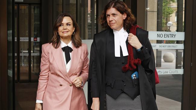 Lisa Wilkinson, left, and defamation lawyer Sue Chrysanthou. Picture: NCA NewsWire / Dylan Coker