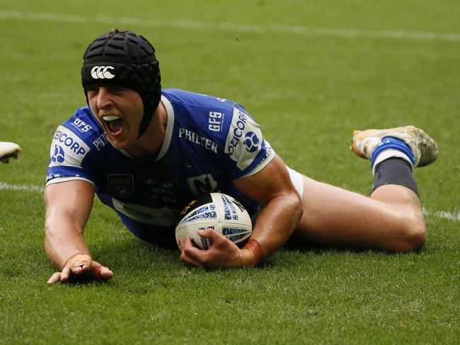 Newtown winger Tom Rodwell scores the opening try of the NSW Cup grand final. Picture Warren Gannon Photography