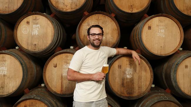 Topher Boehm, brewer and co-founder at Wildflower Brewing and Blending in Marrickville. Picture: John Feder