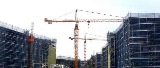 The Commonwealth Games Village under construction at Parklands Photo: David Clark