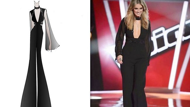 Lisa Hos sketch of the jumpsuit