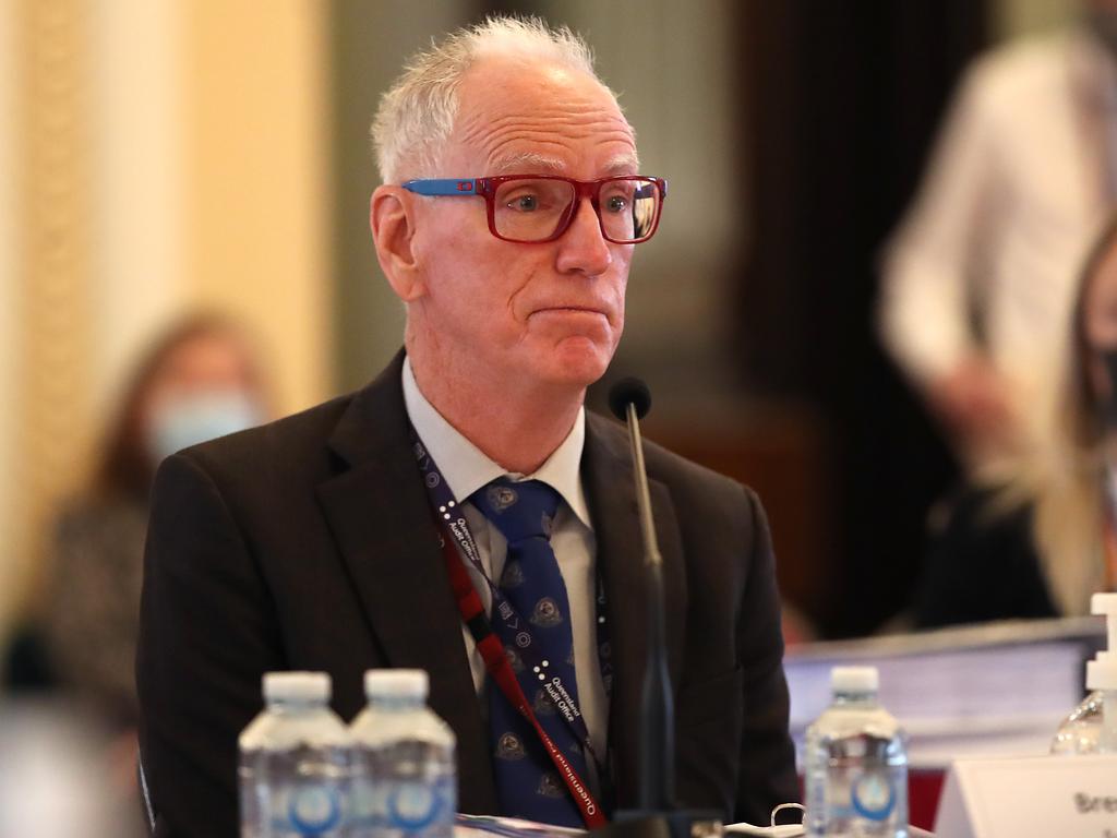 Auditor-General Brendan Worrall speaks at the estimates committee hearing at QLD parliament in 2021. Picture: NCA NewsWire / Jono Searle