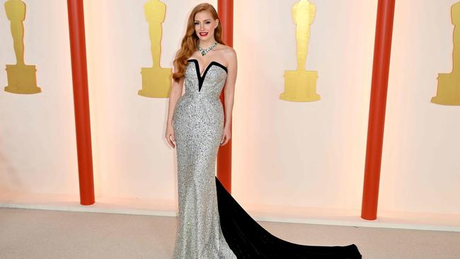 Jessica Chastain at the 2023 Oscars in Los Angeles. Picture: AFP