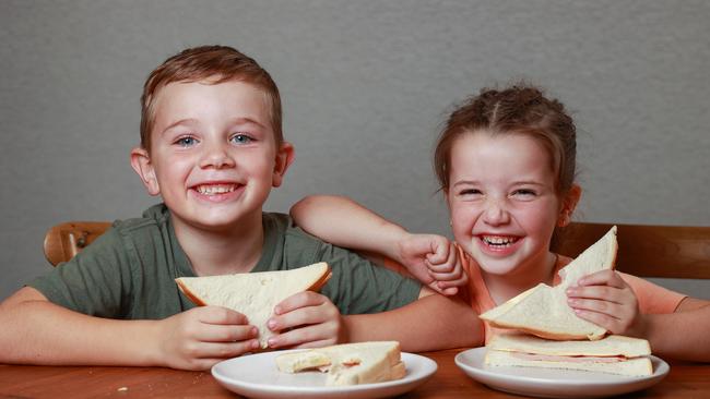 The ham sandwich debacle caused a public stir, but kids still enjoy the popular lunch choice. Picture: Justin Lloyd.