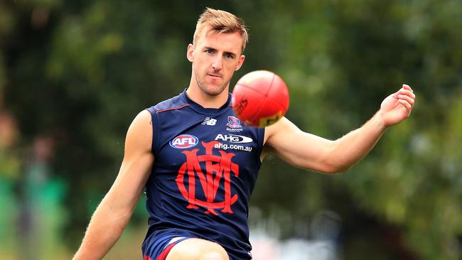 Lynden Dunn has just signed a three-year contract with Melbourne. Picture: Wayne Ludbey