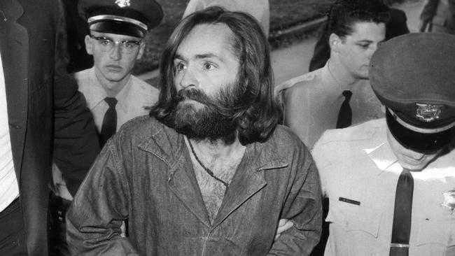 Charles Manson being escorted to court for in 1969. Picture: John Malmin/Los Angeles Times via Getty Images