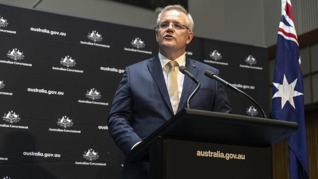 Prime Minister Scott Morrison says tenants and landlords need to “work it out”. Picture: Gary Ramage