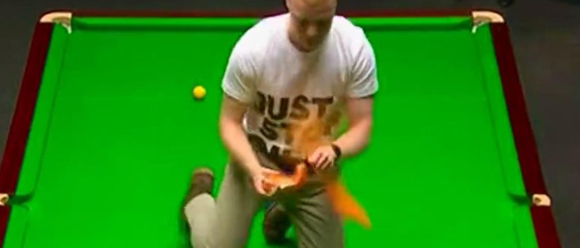 Snooker news 2023 Climate activists halt play at World Snooker Championships, video, why were they protesting, reaction, latest, updates
