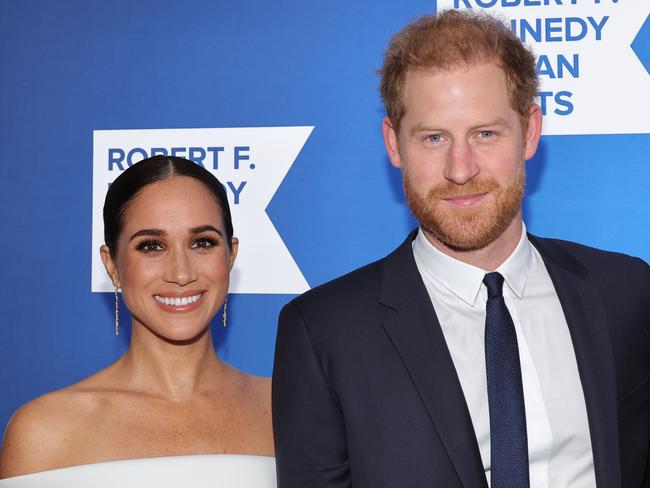 Chief Trouble Makers Meghan and Harry. Picture: Mike Coppola/Getty Images