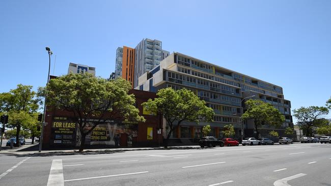 The West Franklin apartment complex seen behind the old Balfours building. Picture: Naomi Jellicoe