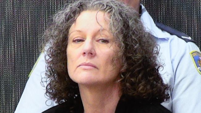 Kathleen Folbigg appears in the NSW Coroners Court via video link in 2019. Picture: AAP