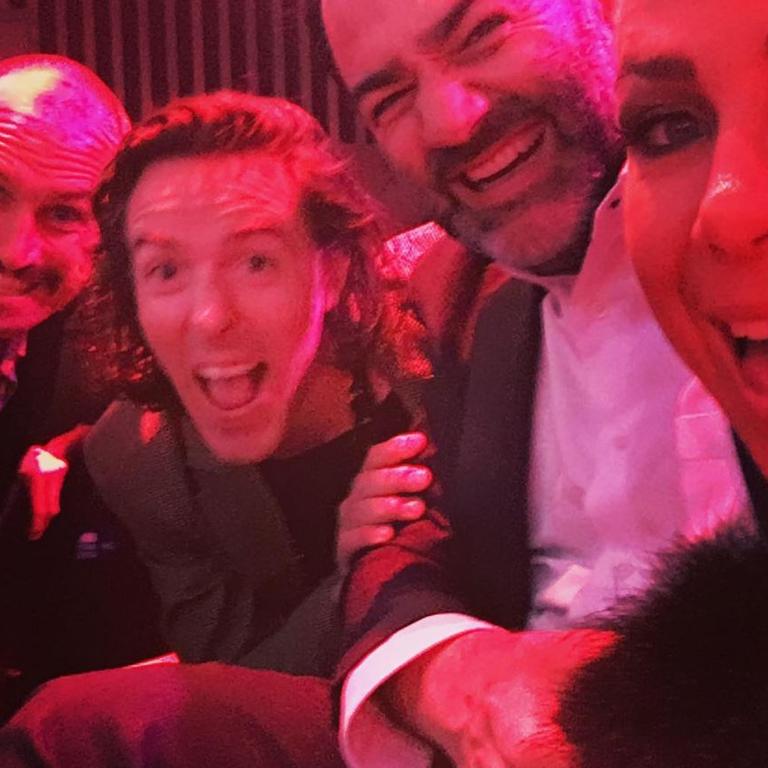 The 2016 ARIA Awards via social media ... Kate Ritchie and Tim Blackwell with Fitzy and Wippa, "Blackers and I partying at the #arias2016 with our respective Dads.. " Picture: Instagram