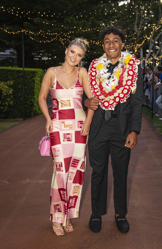 Lucia Statton partners Joseph Litidamu at St Mary's College formal at Picnic Point, Friday, March 22, 2024. Picture: Kevin Farmer