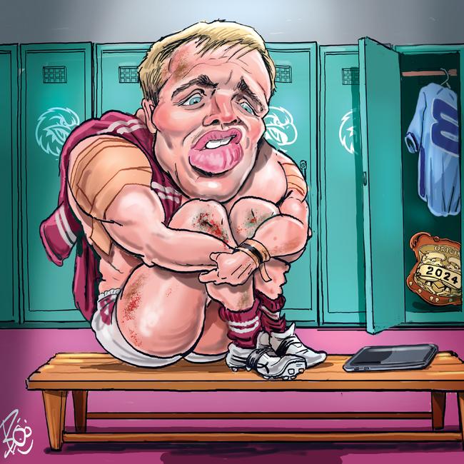 Manly Sea Eagles forward Jake Trbojevic. Art: Scott 'Boo' Bailey