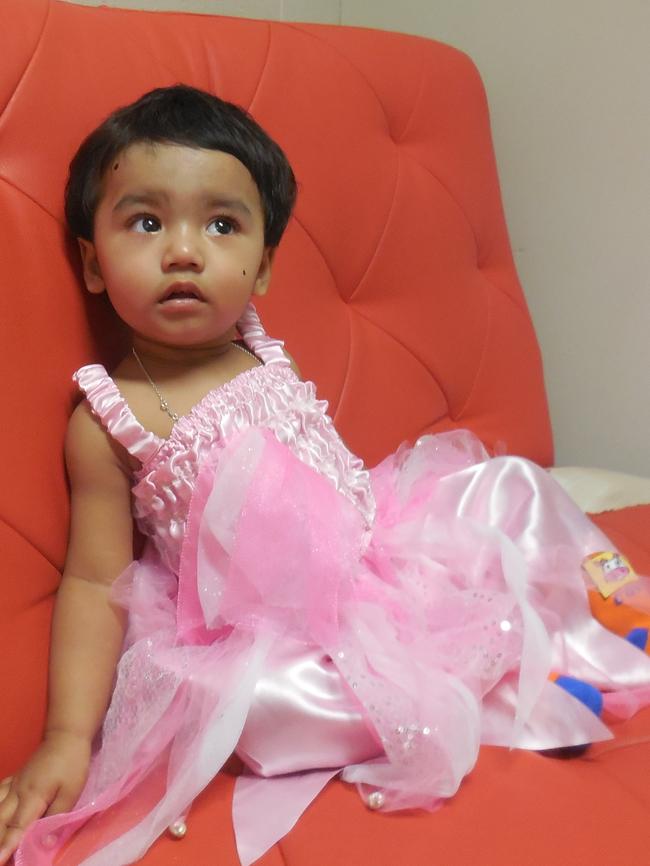 Toddler Moubani, was in the final group of children to be released from detention on Friday.