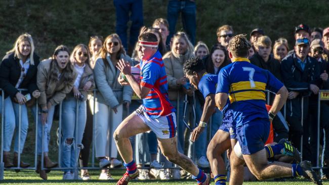 Downlands captain Fraser Leslie. O'Callaghan Cup at Toowoomba Grammar School, Grammar vs Downlands. Saturday, July 24, 2021. Picture: Nev Madsen.