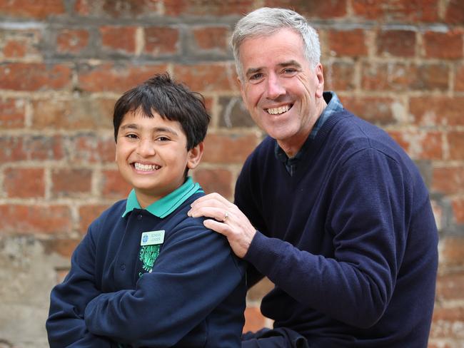 COVER SHOOT FOR V MAG (June 8 edition)Australia Best Teachers campaign.Principal Matthew Shawcross was instrumental in helping student Hewad Wali and his family who escaped from Afghanistan to start a new life in Australia.                        Picture: David Caird