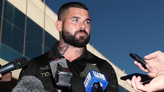 Adam Reynolds was grilled by the media upon his arrival in Brisbane.