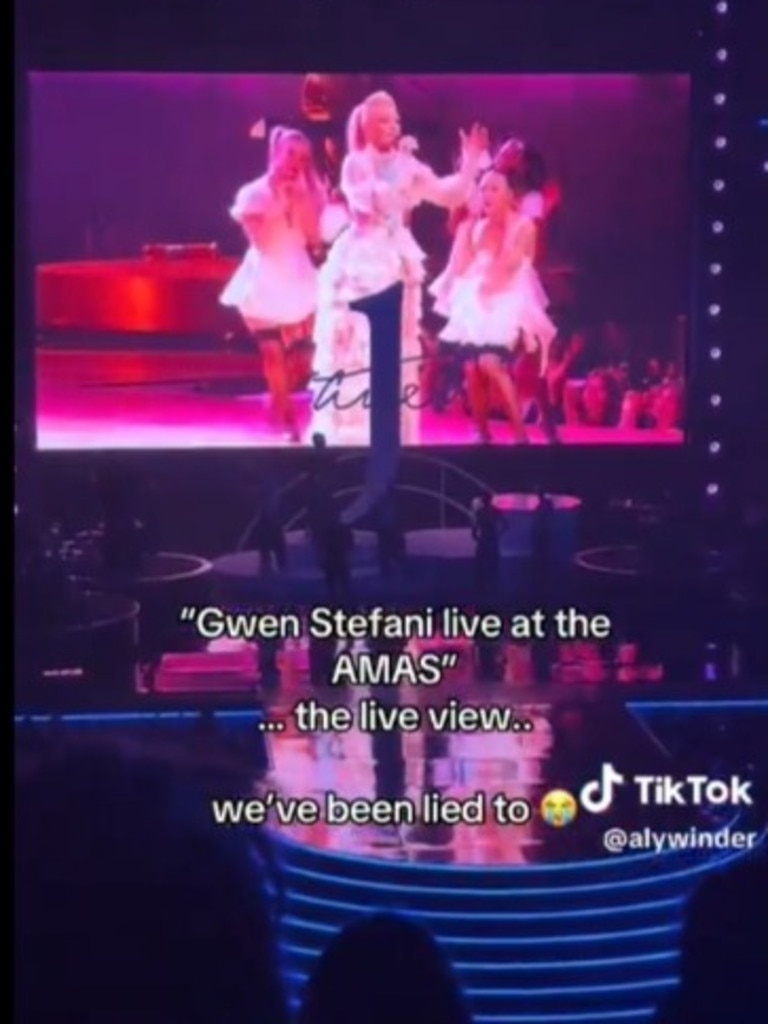 Gwen Stefani performs … but not live.