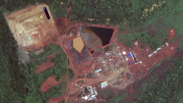 The Central African Republic gave the rights to the N’dassima gold mine to the Wagner Group’s Midas Resources. Picture: Maxar Technologies