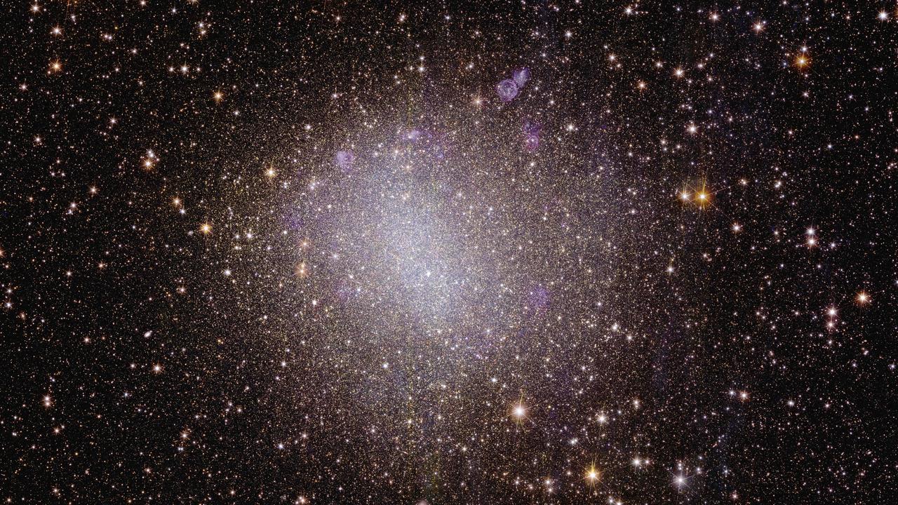 Irregular dwarf galaxy NGC 6822 could help to explain how early galaxies were formed. Picture: ESA/Euclid/Euclid Consortium/NASA / AFP