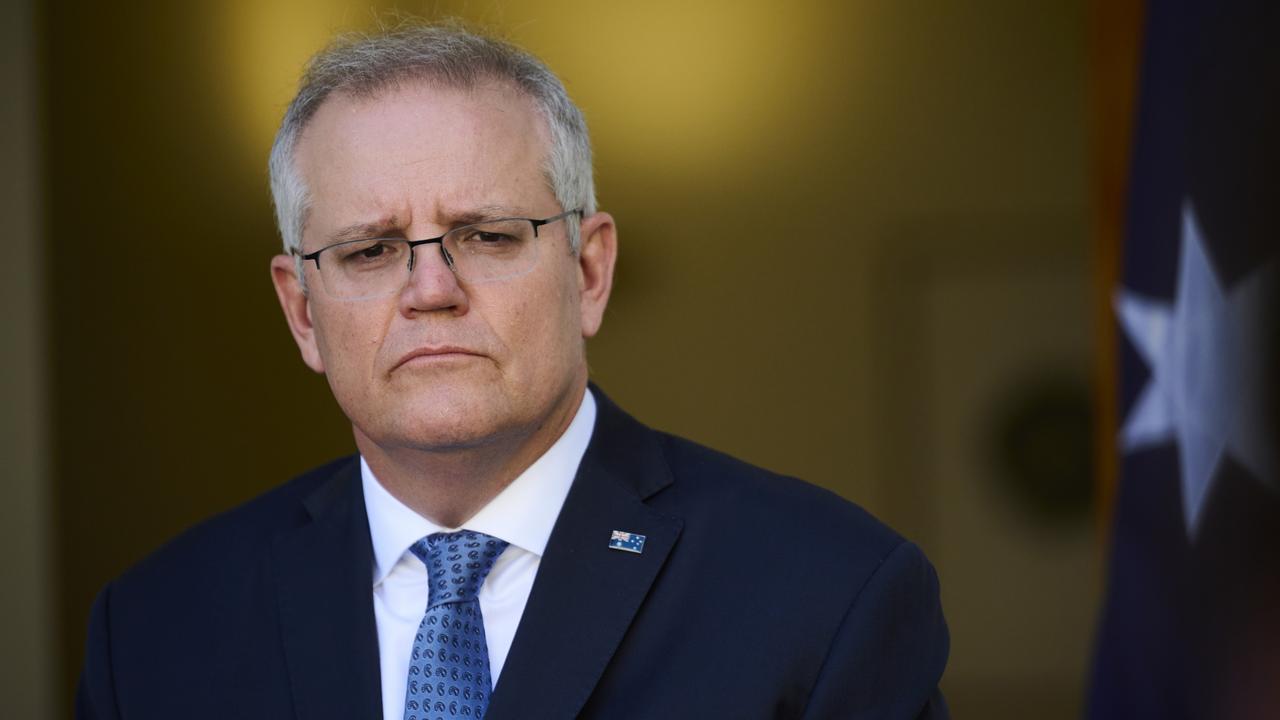 Former prime minister Scott Morrison was the target of left-wing keyboard warriors for his clumsy comment that he and his wife were “blessed” not to have had children with a disability. Picture: Rohan Thomson/Getty Images