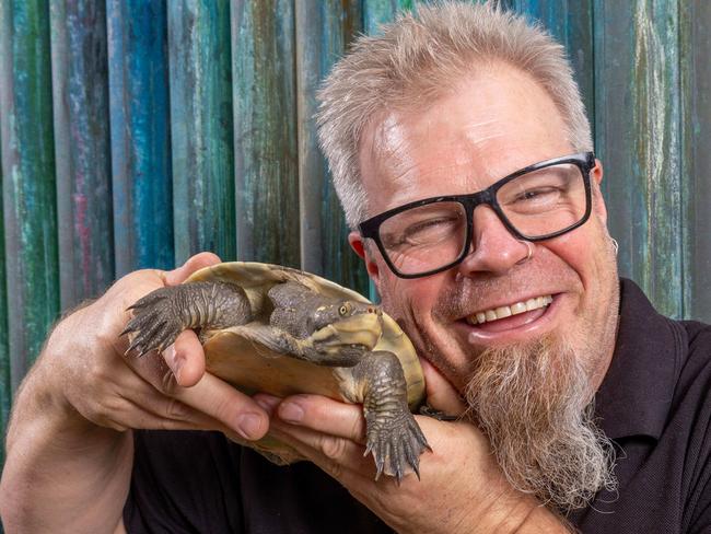 Jeremy Pool, 54 with Terry the Turtle at Lefevere community childrens centreÃs. Pictured on 17th October 2024. Picture: Ben Clark