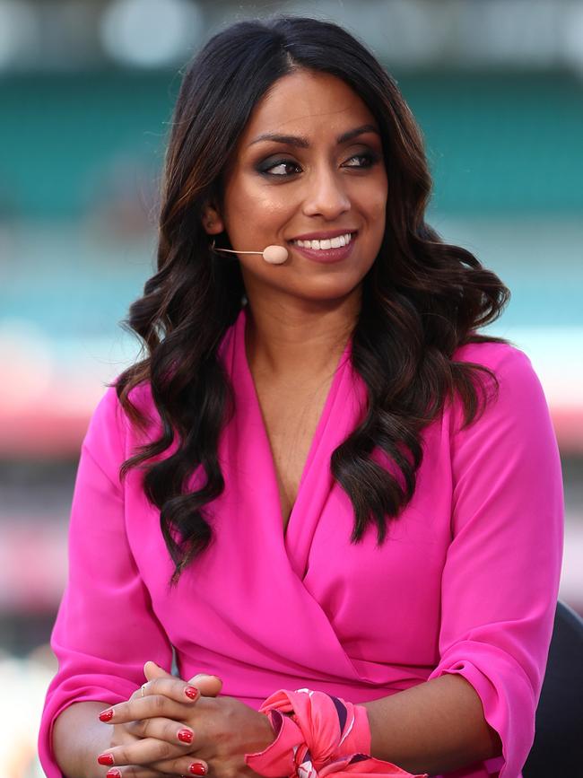 Fox Cricket presenter Isa Guha in Australia. Photo by Ryan Pierse/Getty Images.