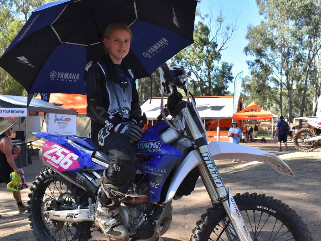 New South Wales rider Monique Simpson, who is competing in the girls 125cc class at the KTM Australian Junior Motocross Championships at Rockhamptonâ€™s Six Mile Raceway, September 28 to October 1, 2022.