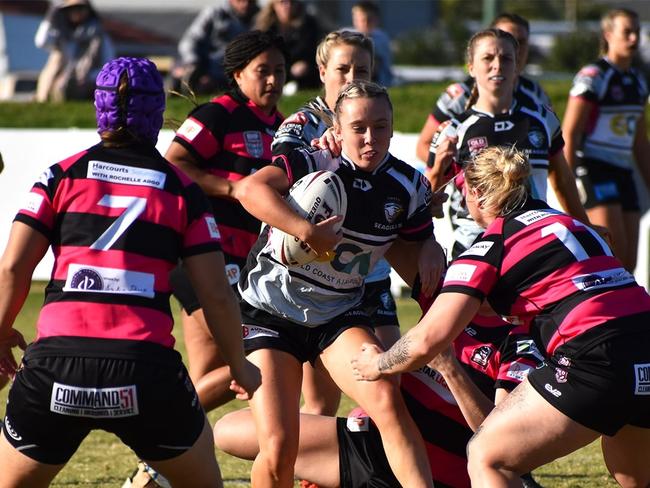 Lailee Phillips in action for Tweed Heads Seagulls in the Holcim Cup.