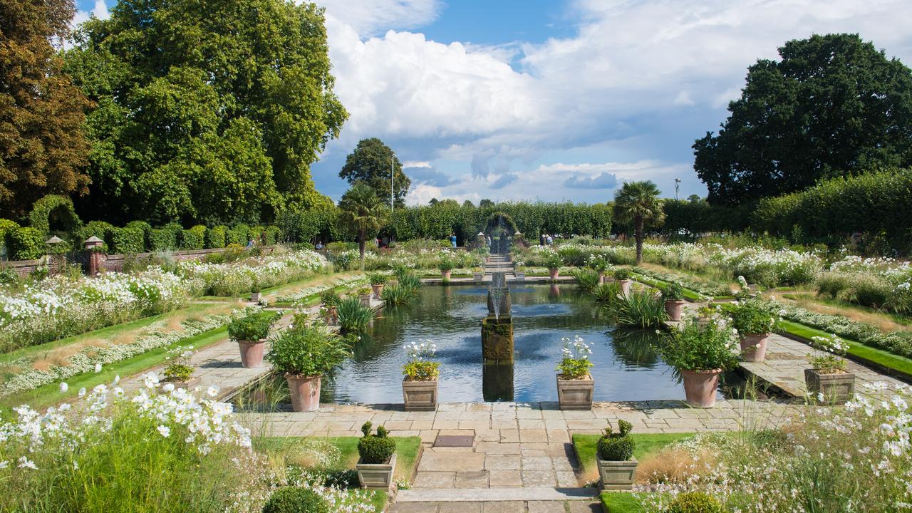 The sunken garden was Princess Diana's favourite spot. These are the flowers planted in honour of her. Picture: Getty Images
