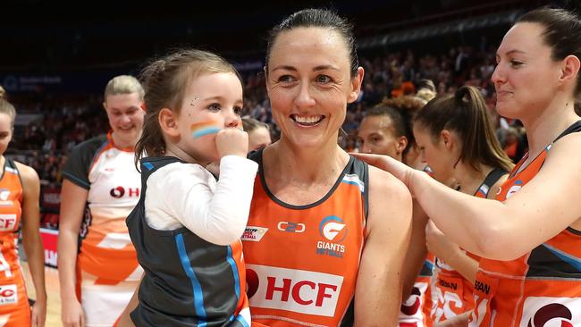 Giants star Bec Bulley announced her retirement after the game. Picture: Getty Images