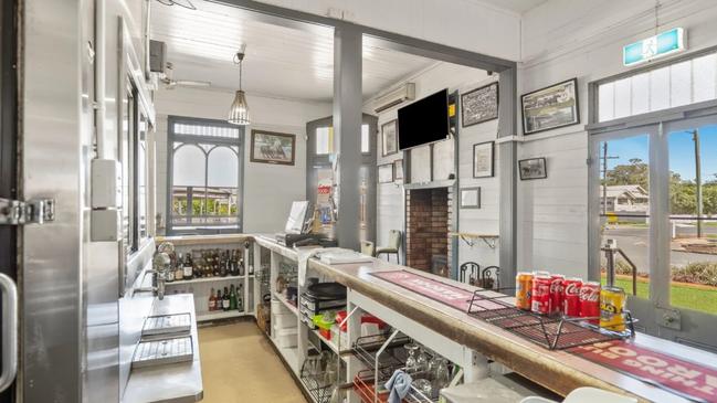 The front bar at the historic Marburg Hotel, which goes under the hammer on Friday, May 30. Picture: Contributed