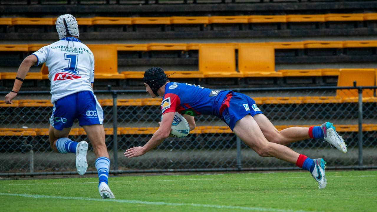 Connor Votano scores for the Knights. Picture: Thomas Lisson
