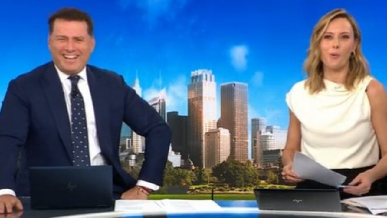 Today show co-host Karl Stefanovic wasn’t afraid to tease the NSW Premier about the grand final. Picture: Today show
