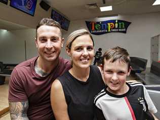 Socials - Ten Pin Coolangatta - Josh, Meg and London McPaul. Picture: Melissa Belanic