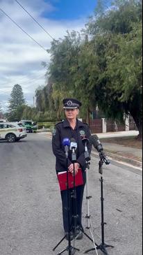 Western Discricts Detective Inspector Christie Matthews says Major Crime and Western Districts are investigating the death of a man at a Taperoo house