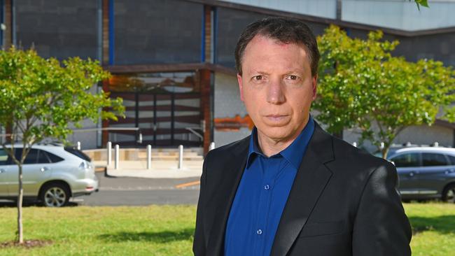 Dr Dvir Abramovich, Chair of the Anti-Defamation Commission outside the Central Shule Chabad Synagogue in Caulfield South. Picture: Josie Hayden