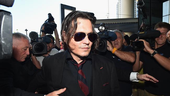 Johnny Depp arrives at Southport Magistrates Court on April 18, 2016. Photo: Matt Roberts/Getty Images