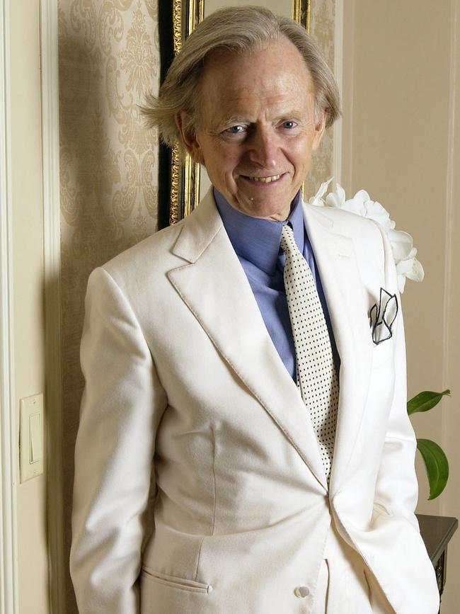 Author Tom Wolfe. Picture: AP