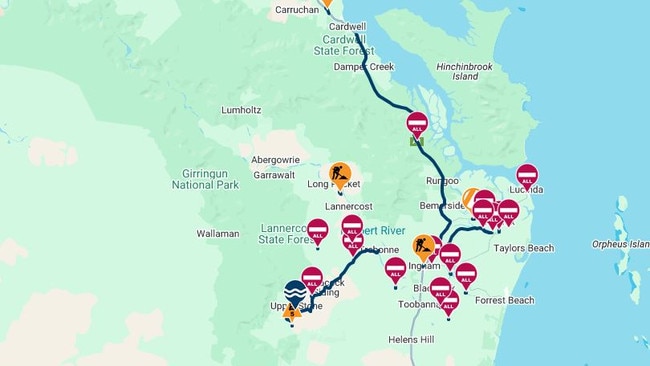 Flooding at the Seymour River has closed the Bruce Highway again