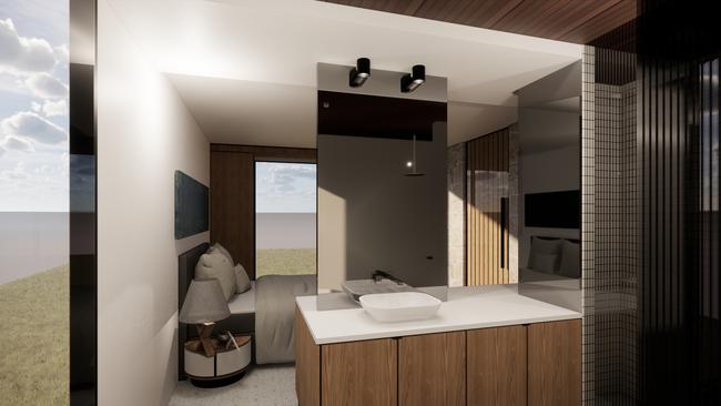 Andrew Cosi Costello has revealed plans to develop a luxury boutique accommodation offering at his Woodside sheep farm. Picture: Supplied