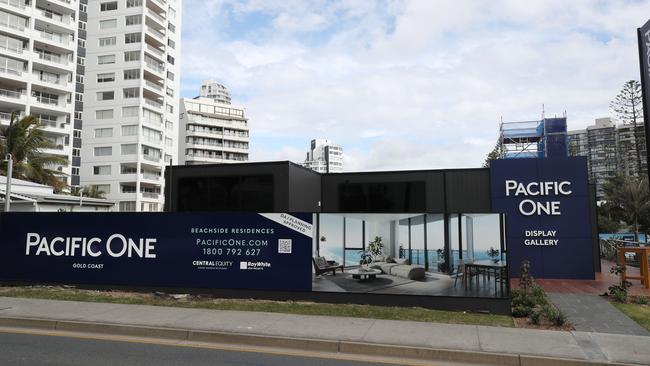 The Pacific One Gold Coast showroom and site in Frederick St Surfers Paradise after the tower was canned.